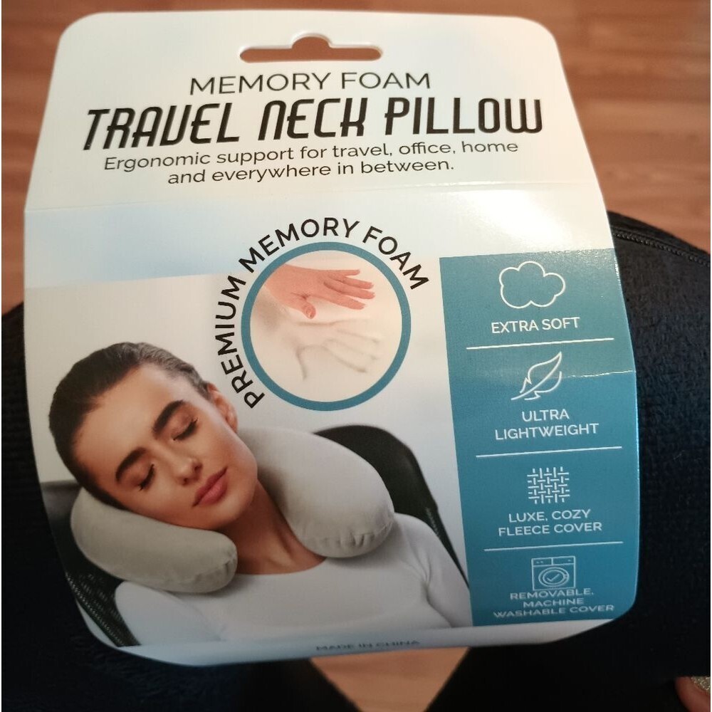 Premium Hypoallergenic Memory Foam Travel Neck Pillows NWT - Picture 3 of 3
